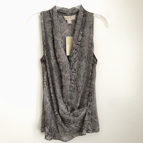 Michael Kors Snakeskin Sleeveless Top - Picture 1 of 5